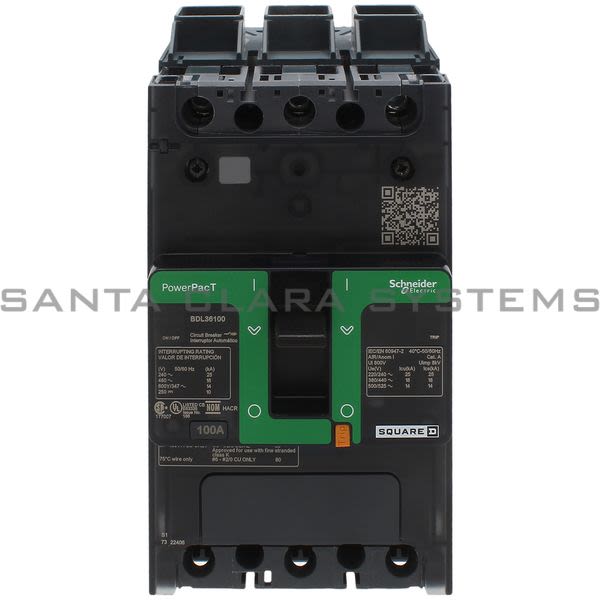 Square D BDL36100 PowerPact Circuit Breaker Product Image