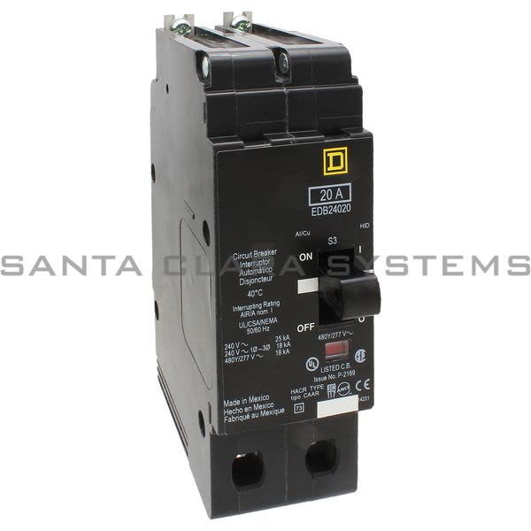 Square D EDB24020 Circuit Breaker Product Image