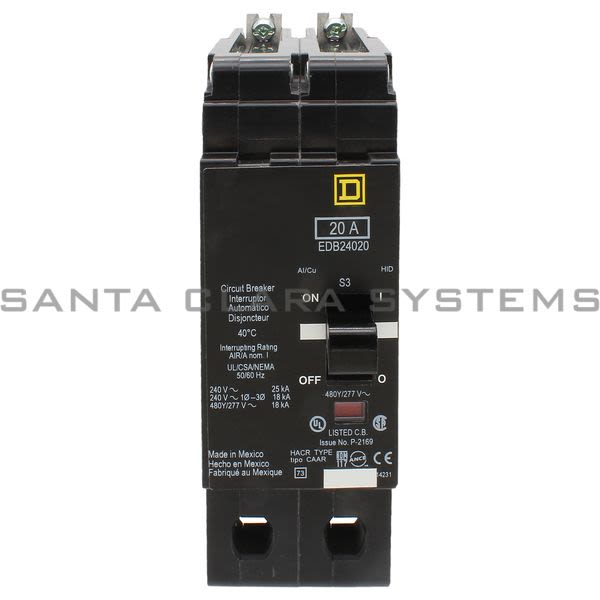Square D EDB24020 Circuit Breaker Product Image