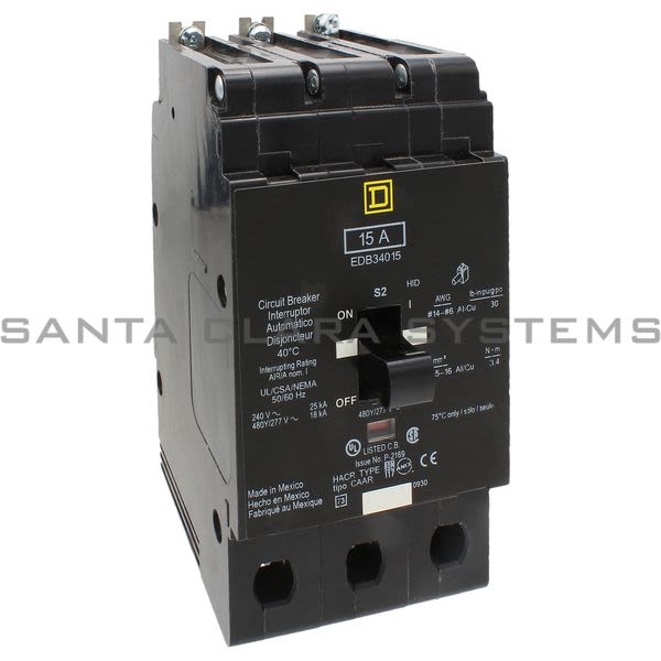 Square D EDB34015 Circuit Breaker Product Image