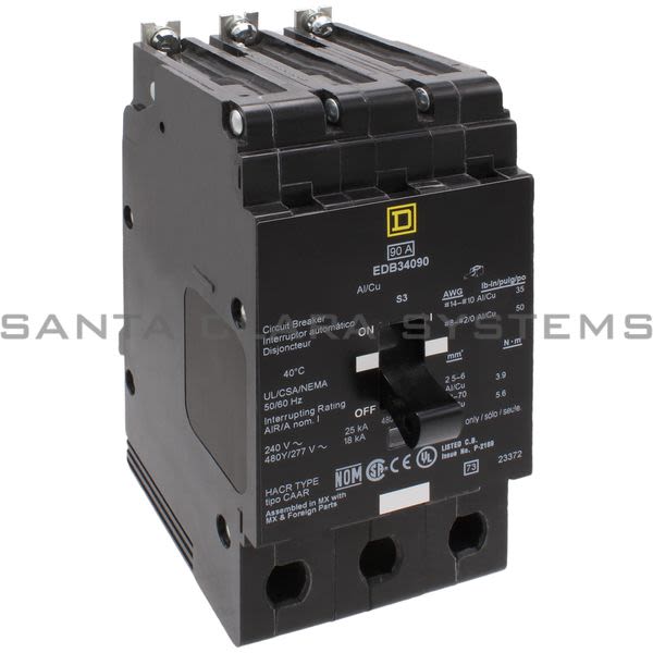 Square D EDB34090 Circuit Breaker Product Image