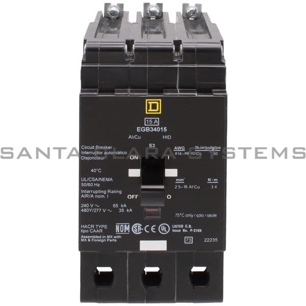 Square D EGB34015 Mini Circuit Breaker Product Image