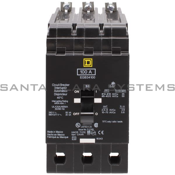 Square D EGB34100 Circuit Breaker Product Image