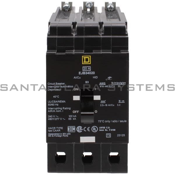 Square D EJB34020 Circuit Breaker Product Image