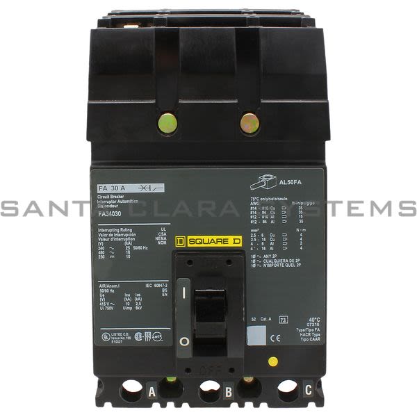 Square D FA34030 Circuit Breaker Product Image