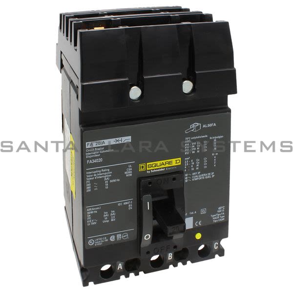 Square D FA34020 Circuit Breaker Product Image
