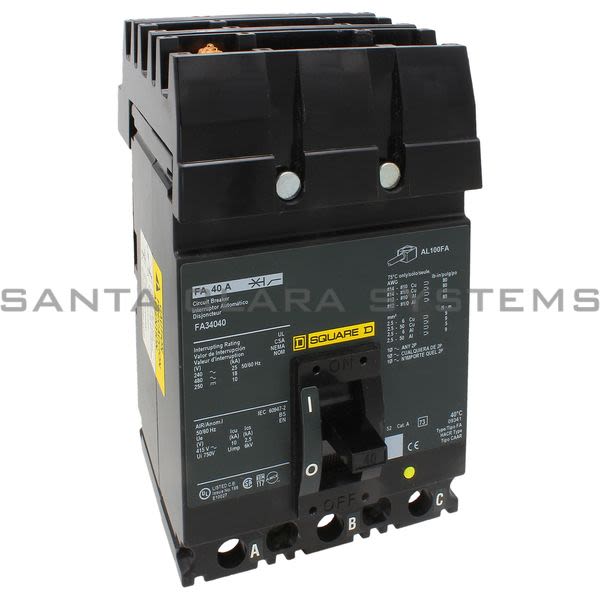 Square D FA34040 Circuit Breaker 40 amp Product Image