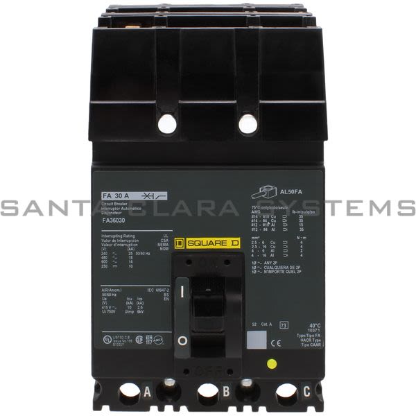 Square D FA36030 Circuit Breaker Product Image