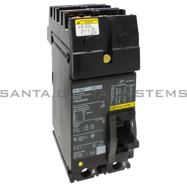 Square D FAB26020AC Circuit Breaker Product Image