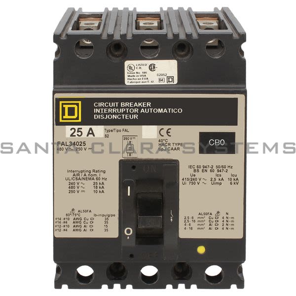 Square D FAL34025 Circuit Breaker Product Image