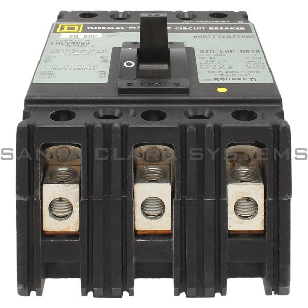 Square D FAL34050 Molded Case Circuit Breaker 480V 50A Product Image