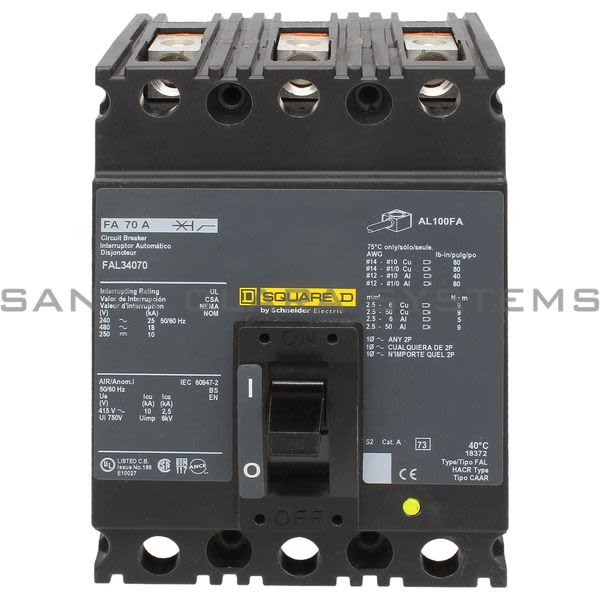 Square D FAL34070 Circuit Breaker Product Image