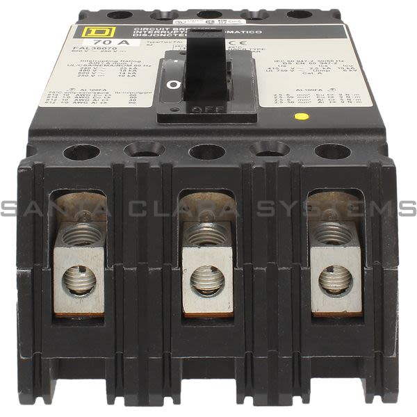 Square D FAL36070 Molded Case Circuit Breaker 480V 70A Product Image