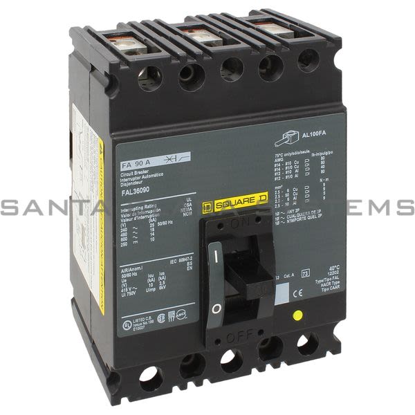 Square D FAL36090 Thermal Magnetic Circuit Breaker 600VDC 90A Product Image