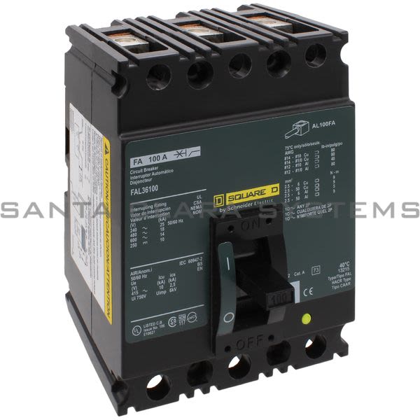 Square D FAL36100 Circuit Breaker Product Image
