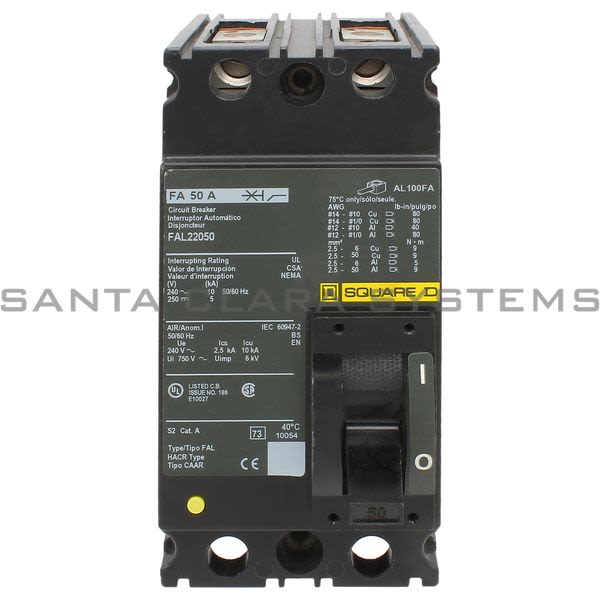 Square D FAL22050 Circuit Breaker Product Image