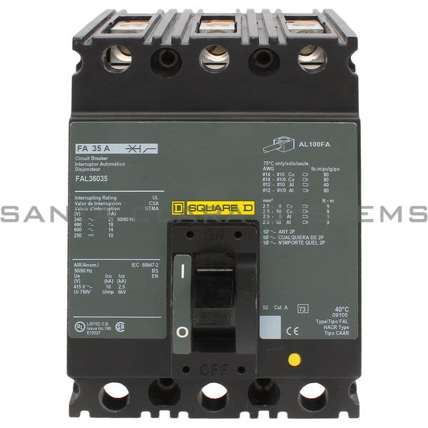 Square D FAL36035 Molded Case Circuit Breaker Product Image