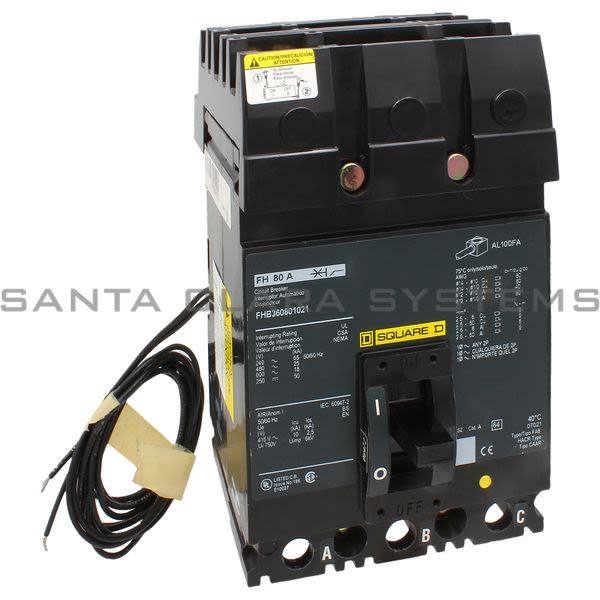 Square D FHB360801021 Circuit Breaker Product Image
