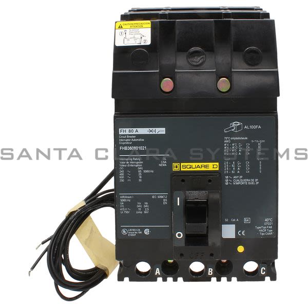 Square D FHB360801021 Circuit Breaker Product Image