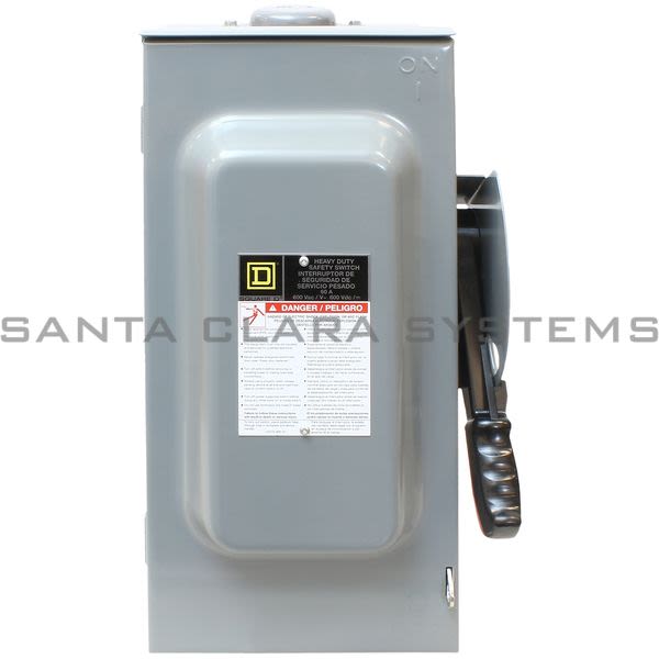 Square D H362RB Safety Switch | Fusible HD 600V 60A 3P NEMA3R Product Image