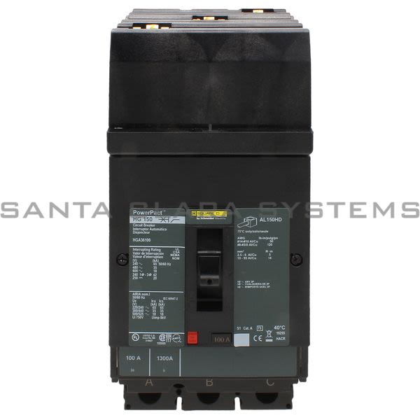 Square D HGA36100 PowerPact Circuit Breaker Product Image