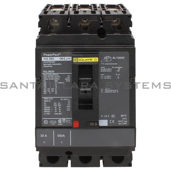 Square D HGL36030 Circuit Breaker Product Image
