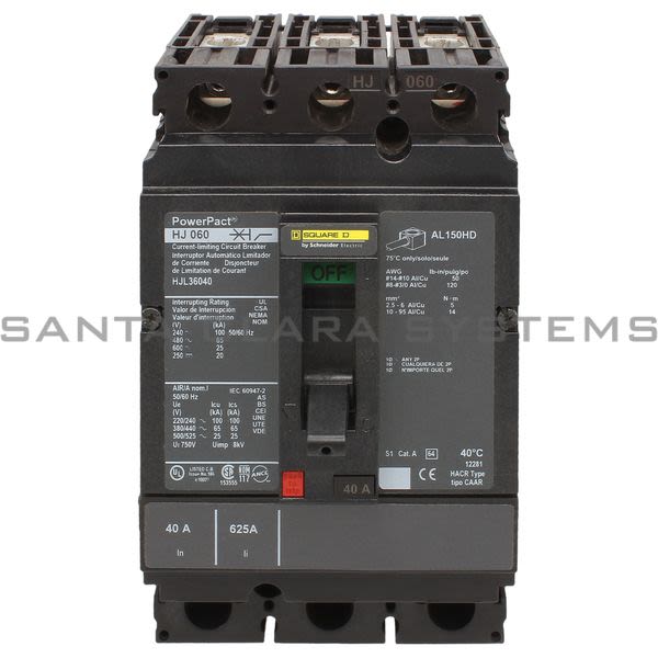 Square D HJL36040 Circuit Breaker Product Image