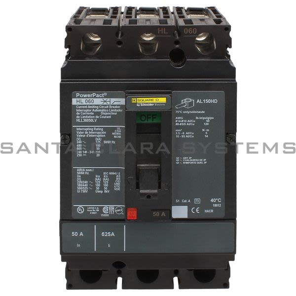 Square D HLL36050LV Circuit Breaker Product Image