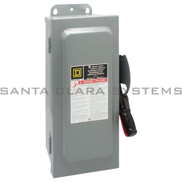 Square D HU361AWK Safety Switch, 30A, 3-Pole Non Fusible HU361AWK Product Image