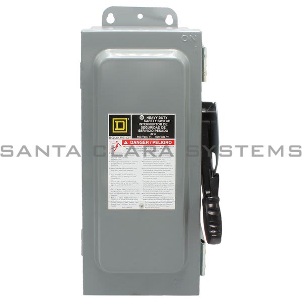 Square D HU361AWK Safety Switch, 30A, 3-Pole Non Fusible HU361AWK Product Image