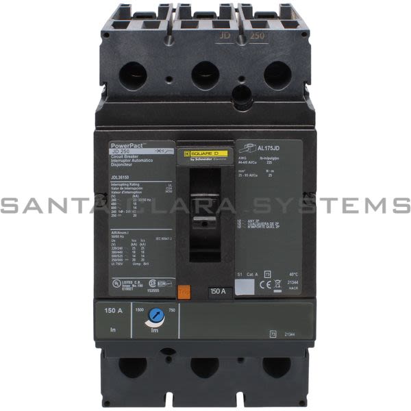 Square D JDL36150 Circuit Breaker Product Image