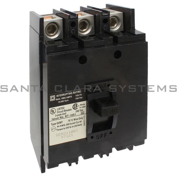 Square D Q2M3110MT Molded Case Circuit Breaker 240V 110A Product Image