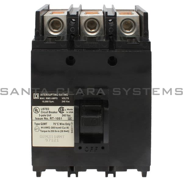 Square D Q2M3110MT Molded Case Circuit Breaker 240V 110A Product Image