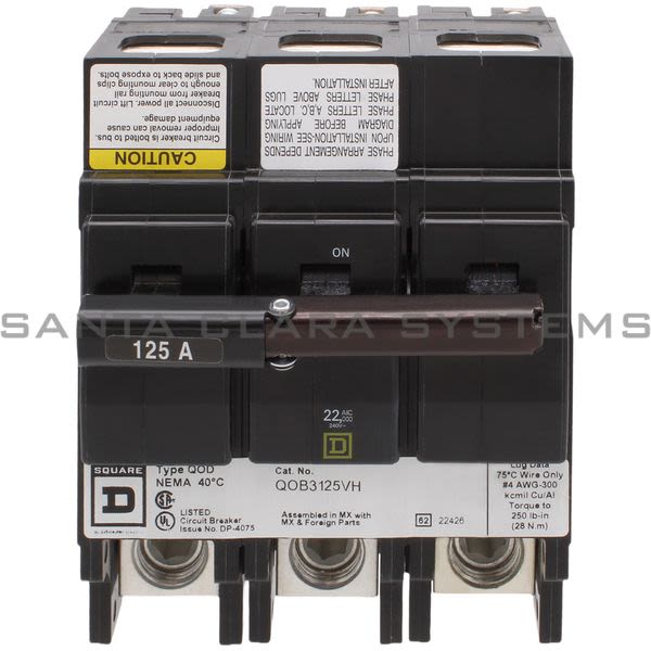 Square D QOB3125VH Circuit Breaker Product Image