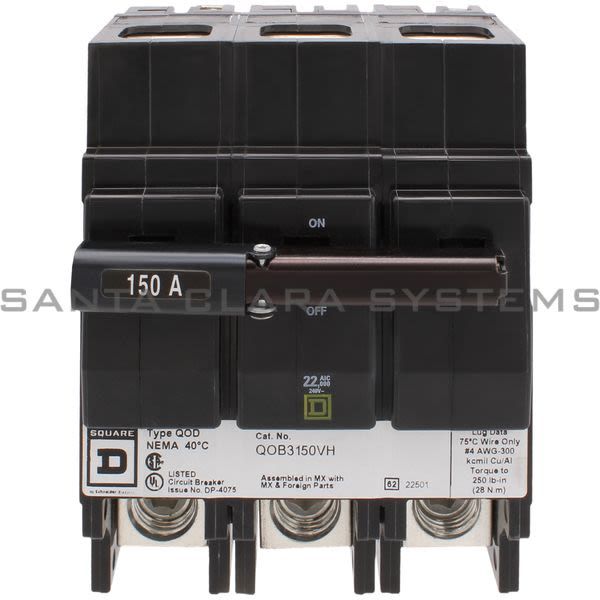 Square D QOB3150VH Circuit Breaker Product Image