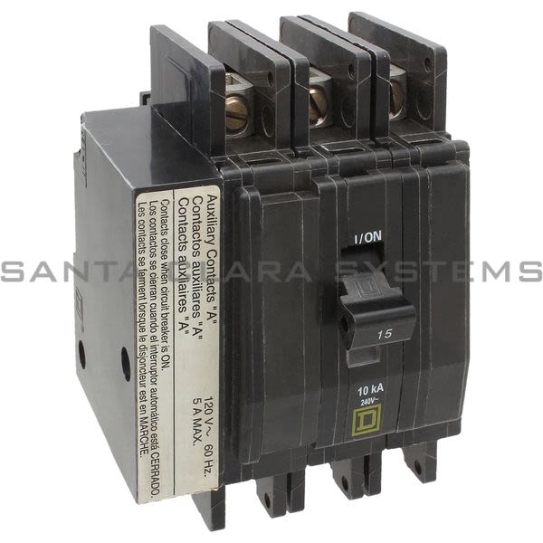 Square D QOU3151200 15 A Circuit Breaker (3 Pole) Product Image