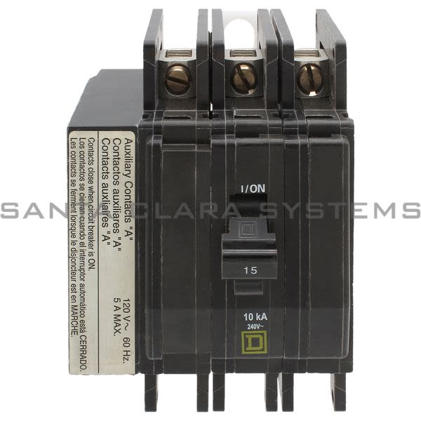 Square D QOU3151200 15 A Circuit Breaker (3 Pole) Product Image