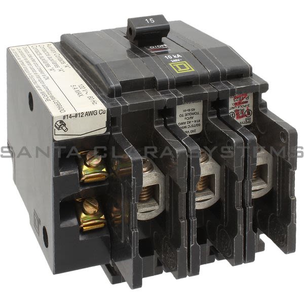 Square D QOU3151200 15 A Circuit Breaker (3 Pole) Product Image
