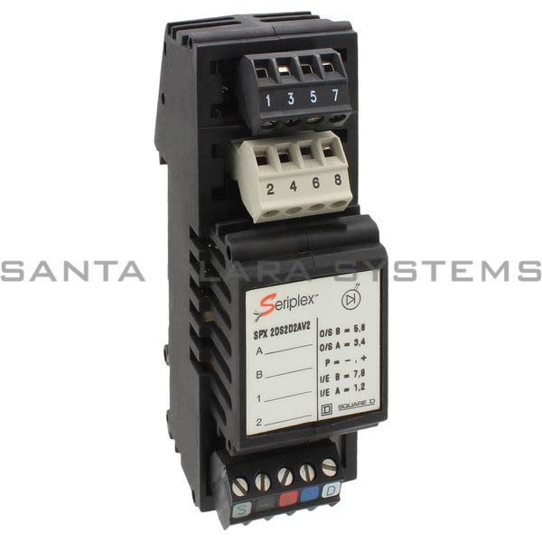 Square D SPX2DS2D2AV2 Seriplex I/O 2 Dry In 2/DC Out SPX2DS2D2AV2 Product Image