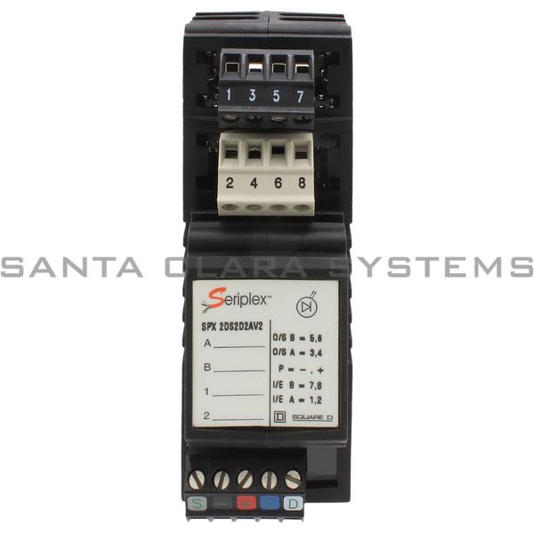 Square D SPX2DS2D2AV2 Seriplex I/O 2 Dry In 2/DC Out SPX2DS2D2AV2 Product Image