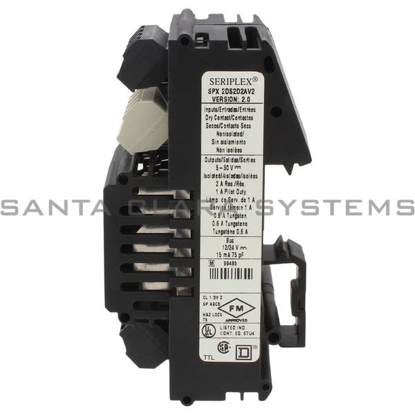 Square D SPX2DS2D2AV2 Seriplex I/O 2 Dry In 2/DC Out SPX2DS2D2AV2 Product Image