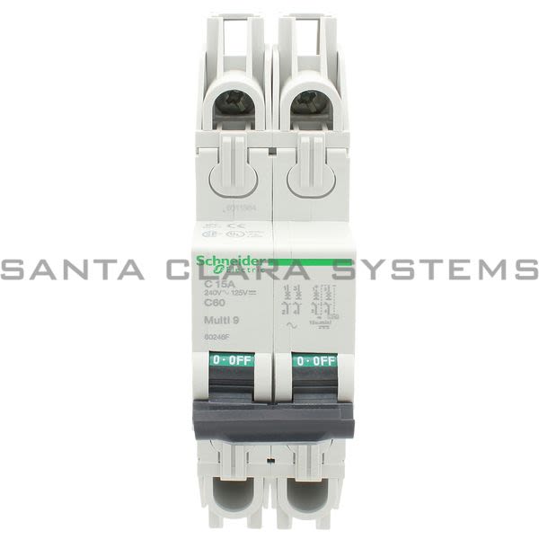 Telemecanique 60246F  Multi 9 - C60 UL489 - MCB - 2P - 15 A - C Curve - 240 V - 10 kA - finger safe Product Image