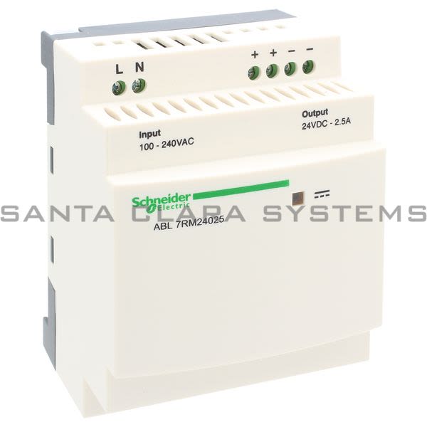 Telemecanique ABL7RM24025 regulated SMPS with auto reset - 1 or 2-phase - 100...240 V AC - 24 V - 2.5 A Product Image