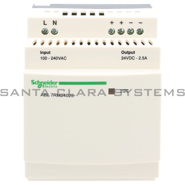 Telemecanique ABL7RM24025 regulated SMPS with auto reset - 1 or 2-phase - 100...240 V AC - 24 V - 2.5 A Product Image
