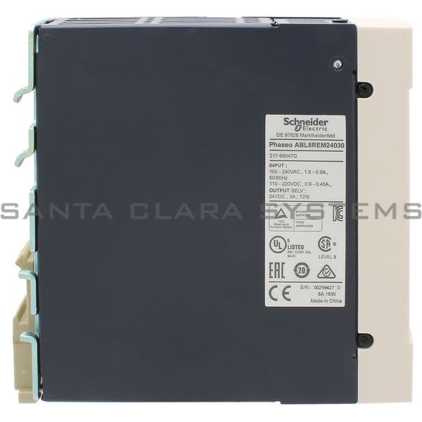 Telemecanique ABL8REM24030  regulated SMPS - 1 or 2-phase - 100..240 V AC - 24 V - 3 A Product Image