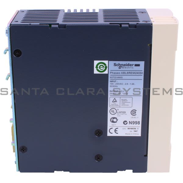 Telemecanique ABL8REM24050 regulated SMPS - 1 or 2-phase - 100..240 V AC - 24 V - 5 A Product Image