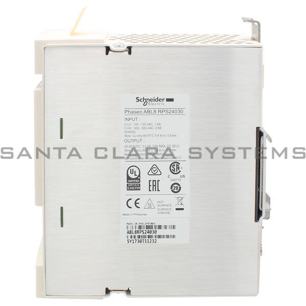 Telemecanique ABL8RPS24030 regulated SMPS - 1 or 2-phase - 100..500 V - 24 V - 3 A Product Image