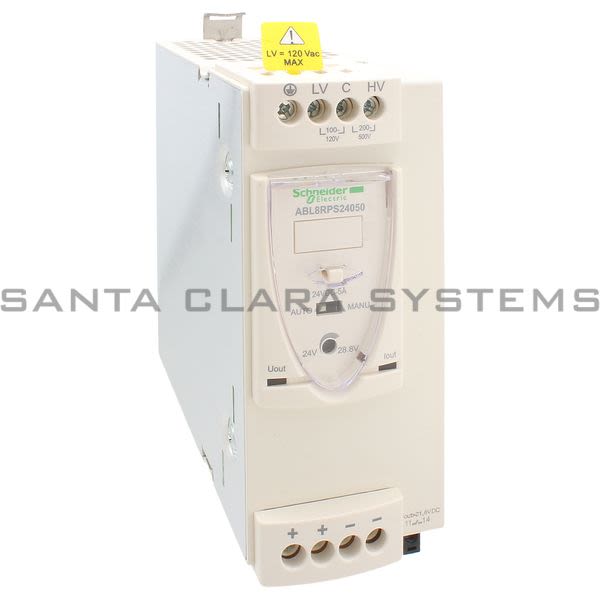 Telemecanique ABL8RPS24050 regulated SMPS - 1 or 2-phase - 100..500 V - 24 V - 5 A Product Image