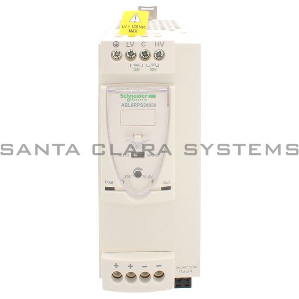 Telemecanique ABL8RPS24050 regulated SMPS - 1 or 2-phase - 100..500 V - 24 V - 5 A Product Image