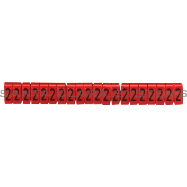 Telemecanique AR1MC012 red clip-in marker numeric character 2 - set of 200 Product Image